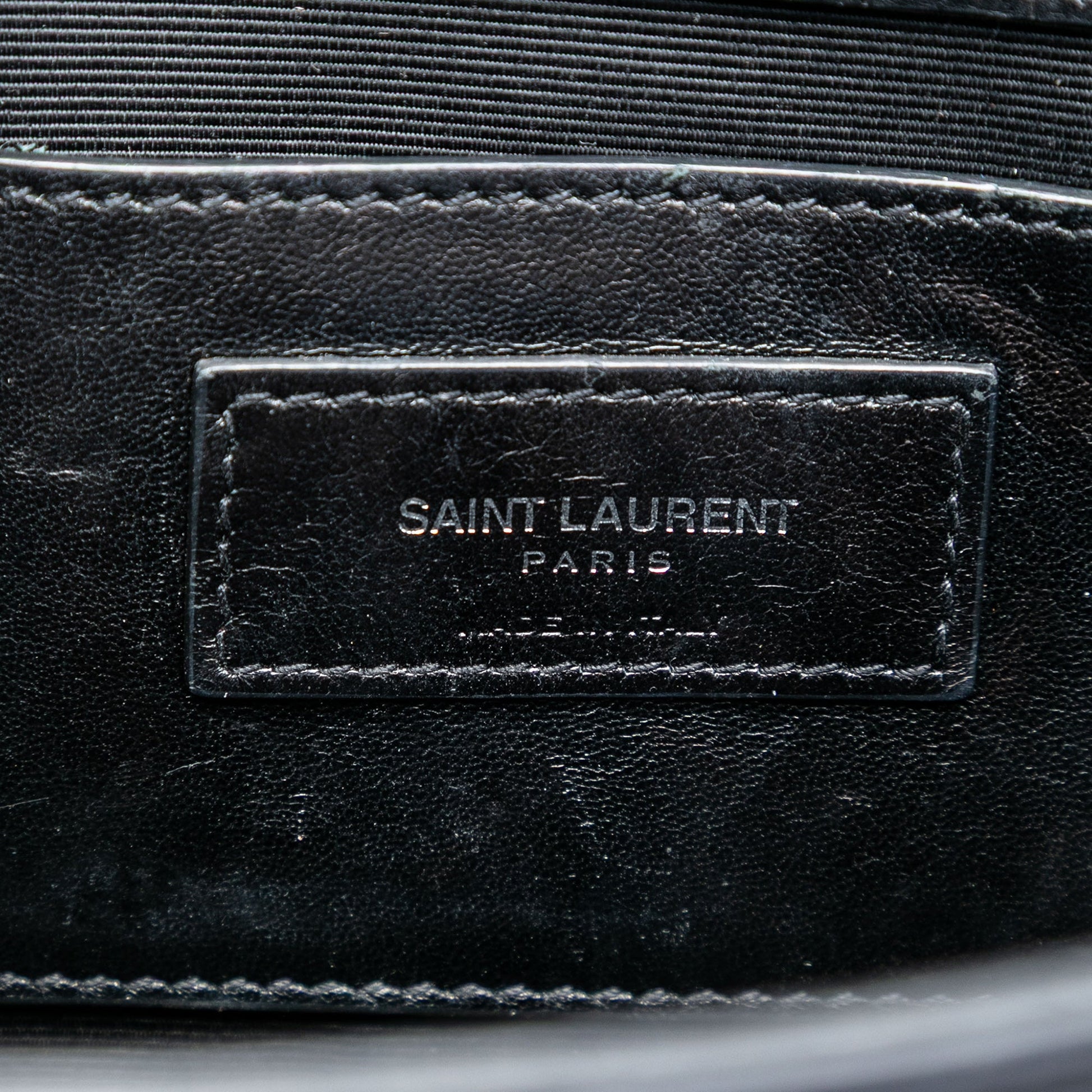 Saint Laurent Medium Croc Embossed Leather Kate Tassel Crossbody