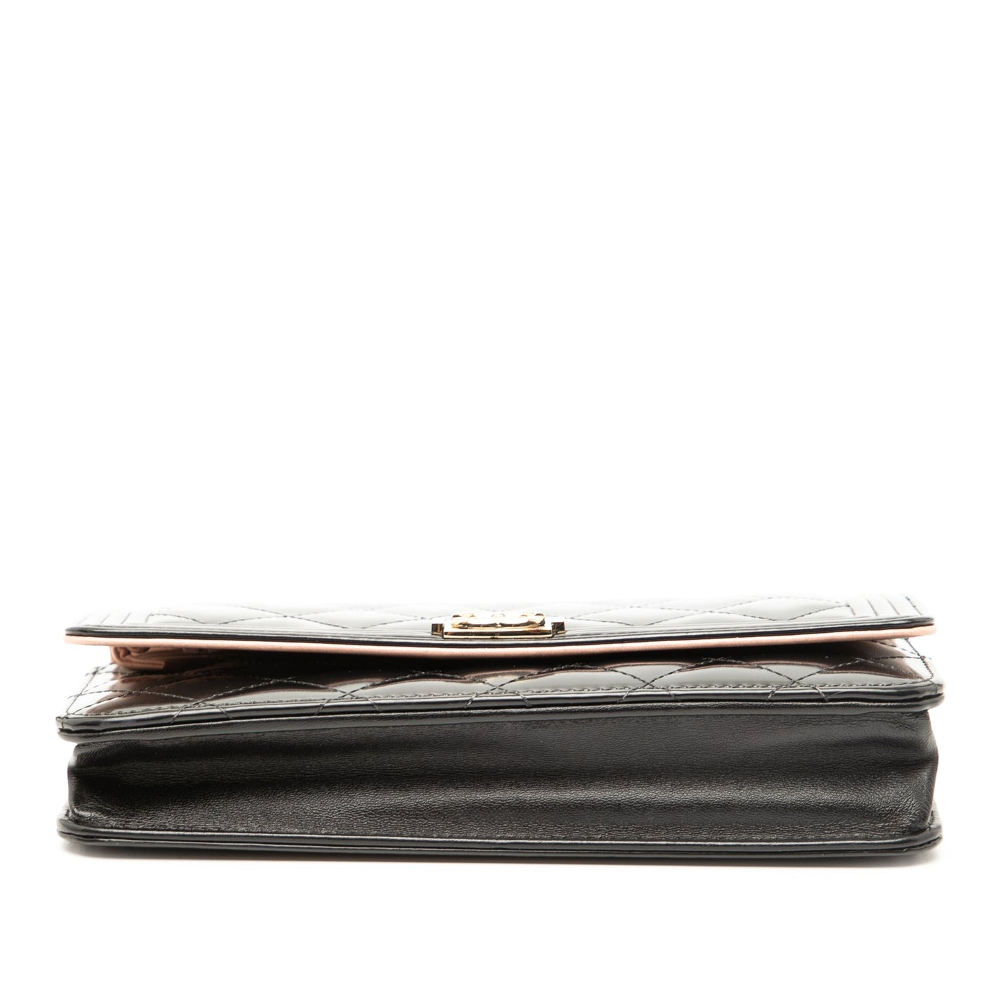 Chanel Quilted Patent Boy Wallet on Chain