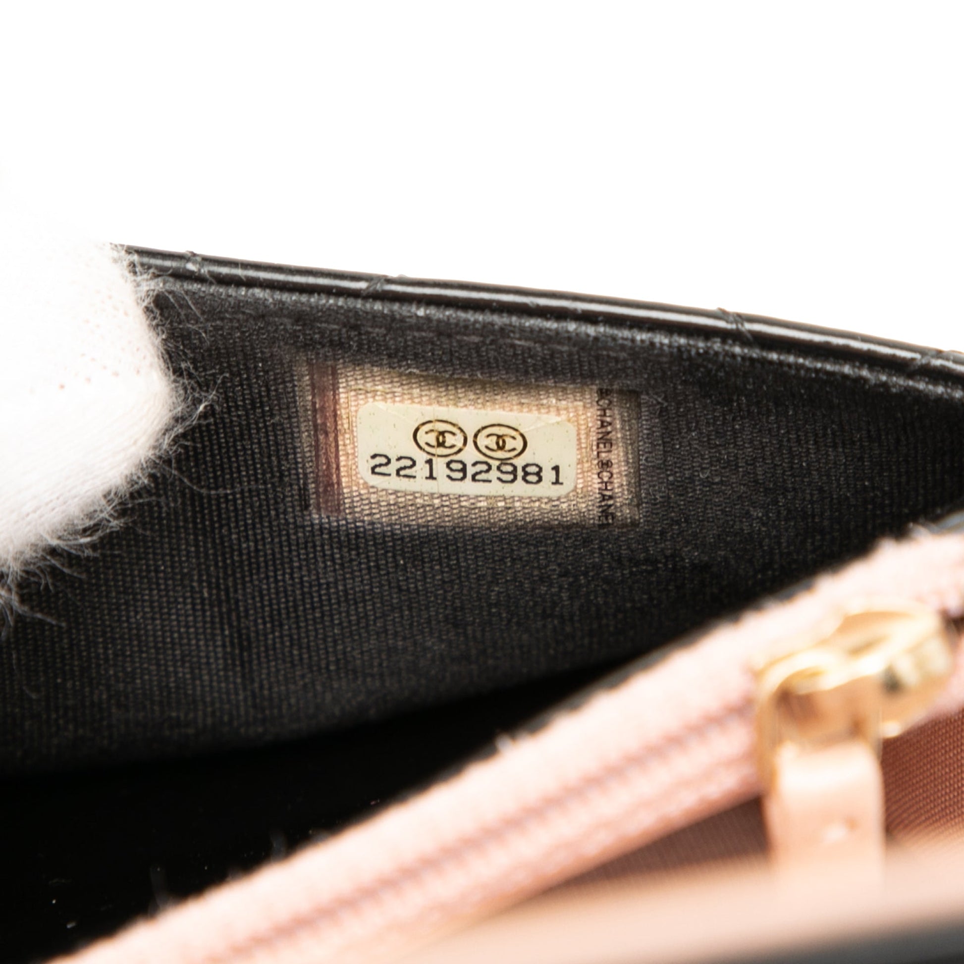 Chanel Quilted Patent Boy Wallet on Chain