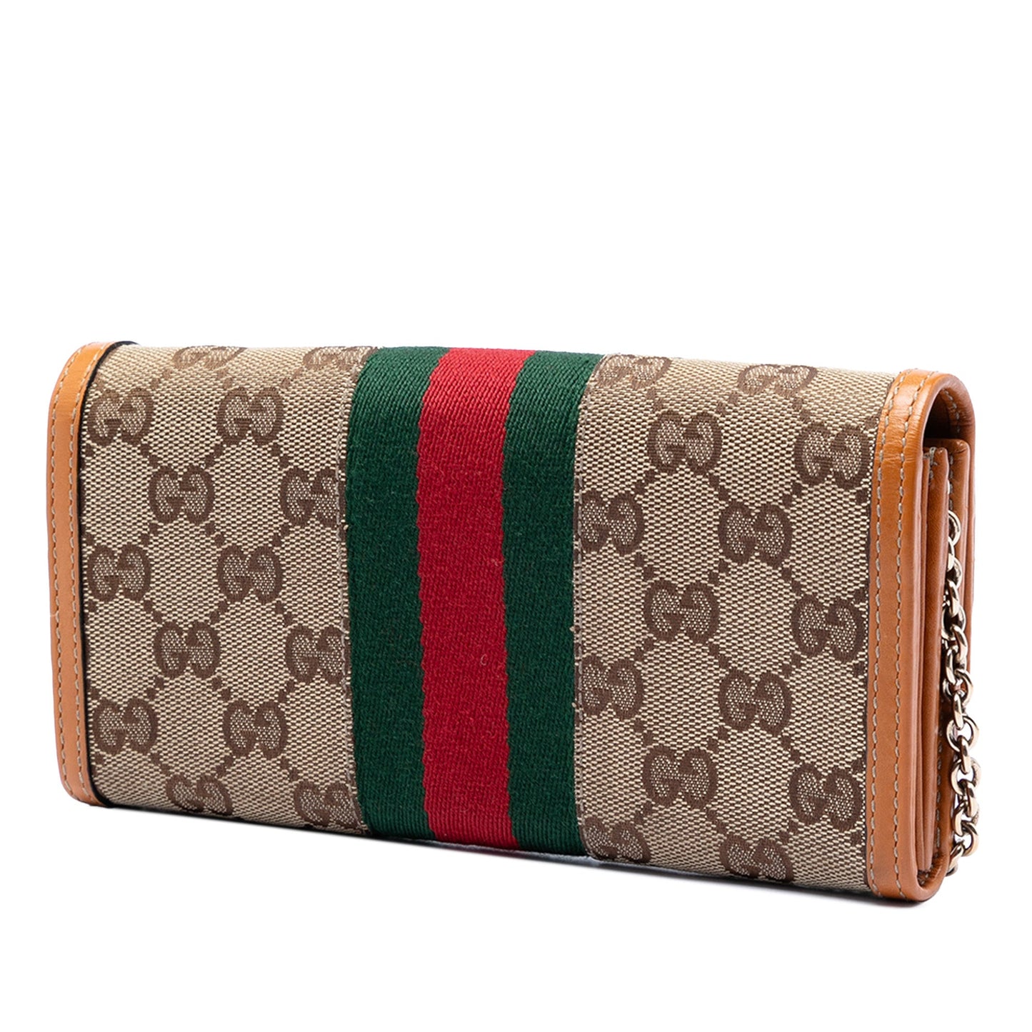 Gucci GG Canvas Web Horsebit Wallet on Chain