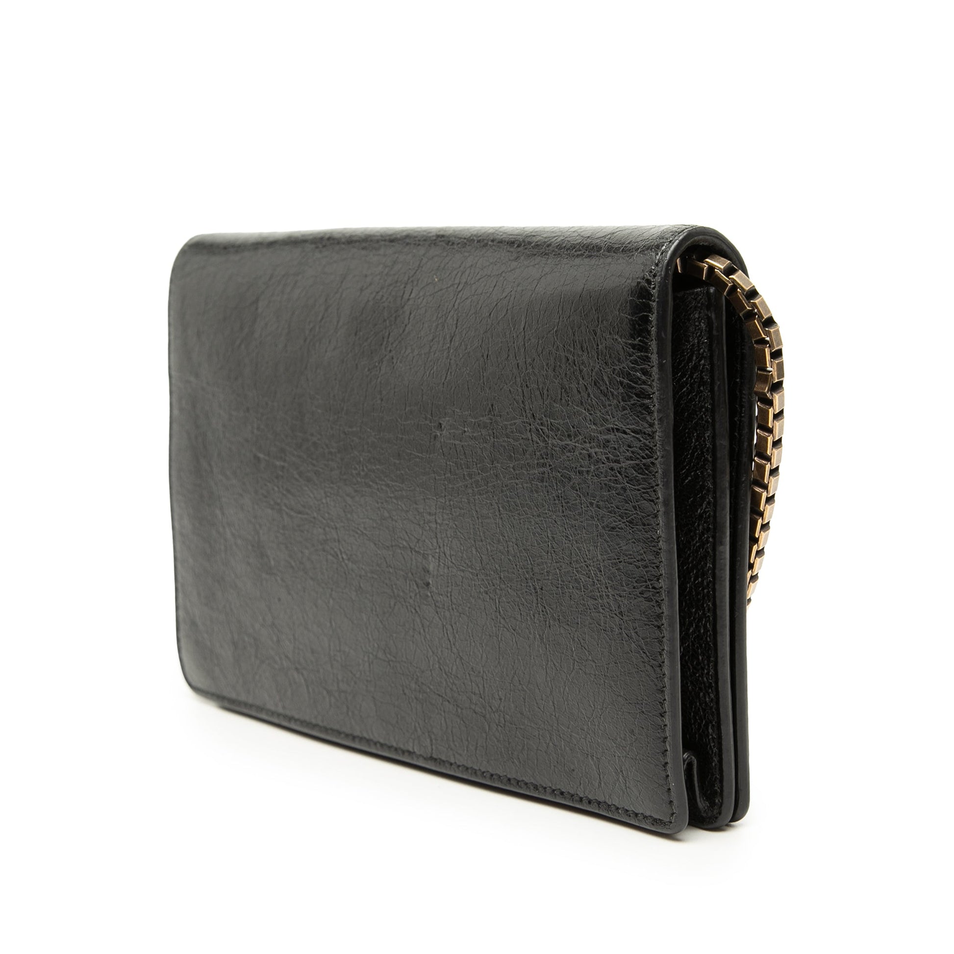 Balenciaga Lambskin Motocross Giant 12 Wallet on Chain