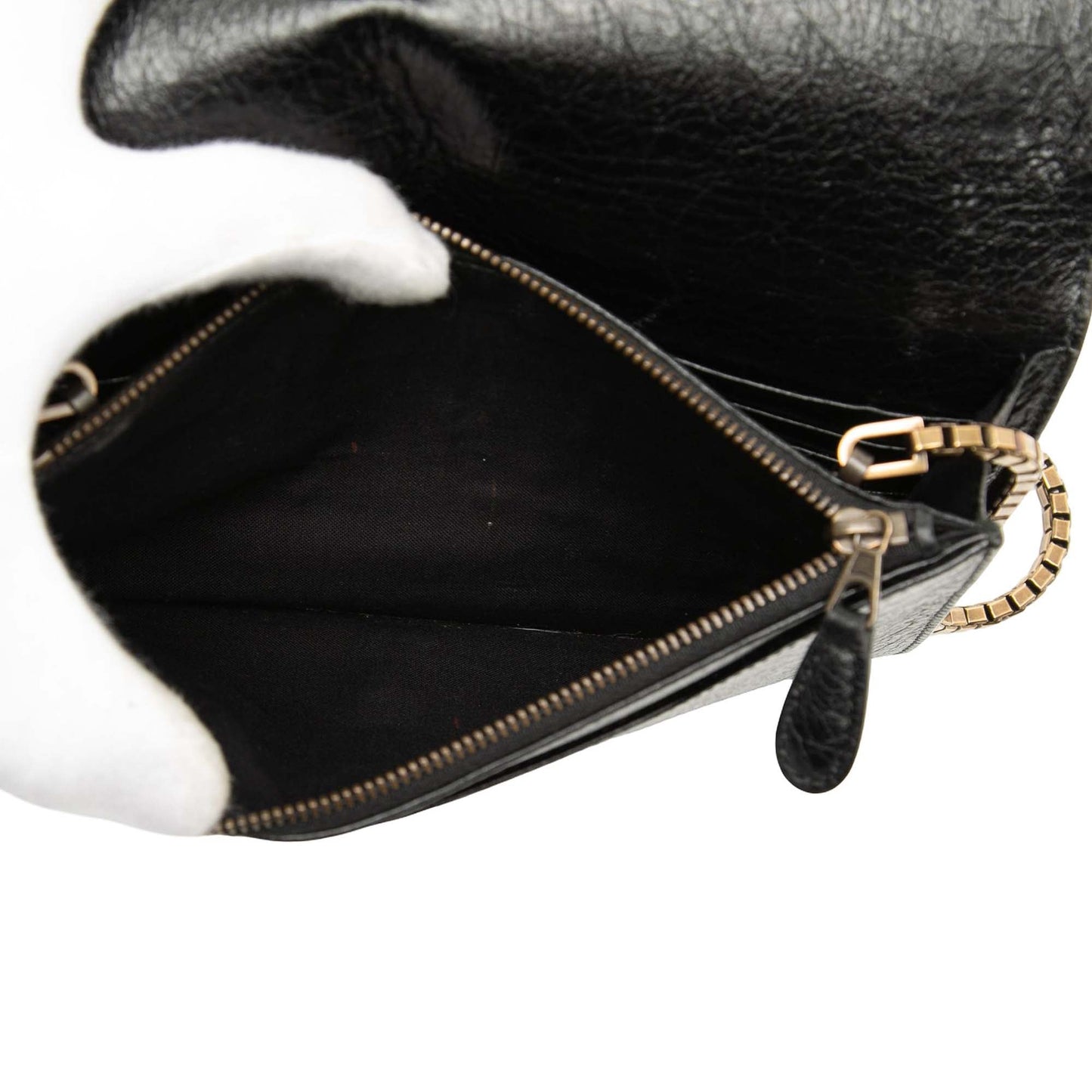 Balenciaga Lambskin Motocross Giant 12 Wallet on Chain