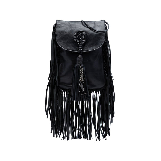 Saint Laurent Leather Anita Fringed Crossbody
