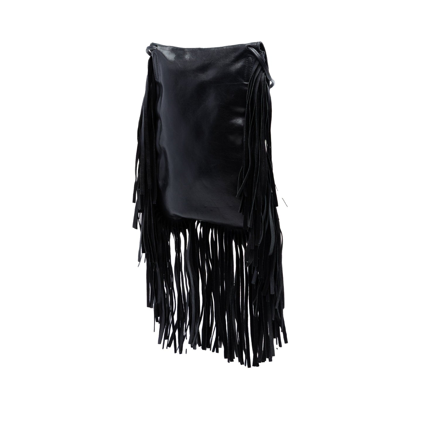 Saint Laurent Leather Anita Fringed Crossbody