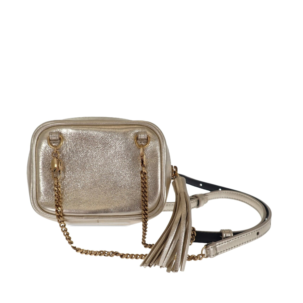 Saint Laurent Baby Metallic Matelasse Calfskin Monogram Lou Camera Bag