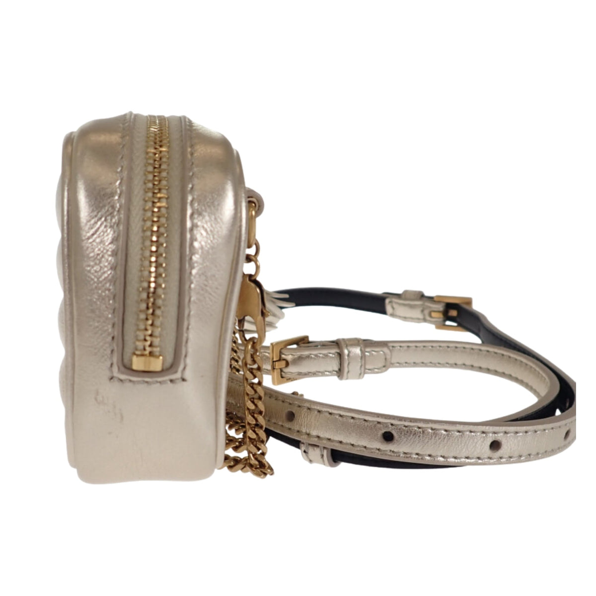 Saint Laurent Baby Metallic Matelasse Calfskin Monogram Lou Camera Bag
