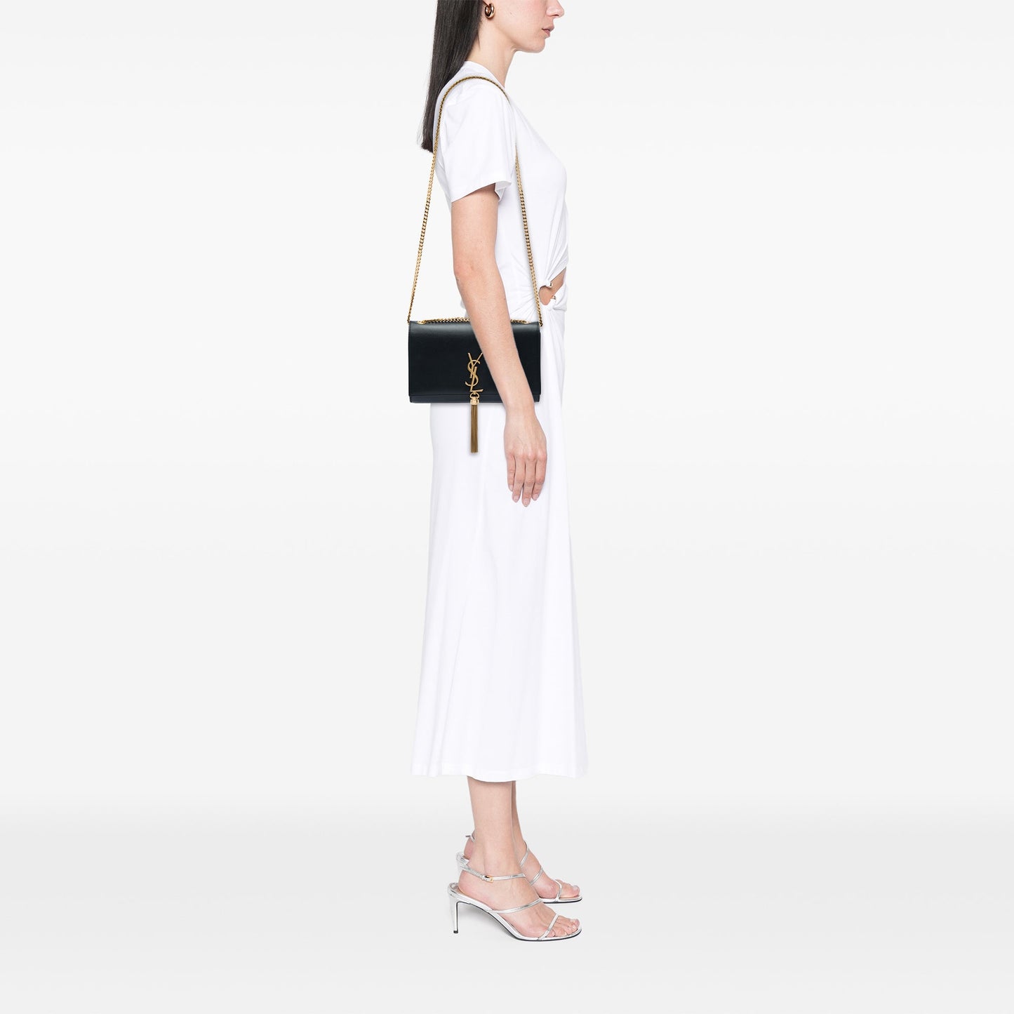 Saint Laurent Medium Smooth Calfskin Classic Monogram Kate Tassel Crossbody