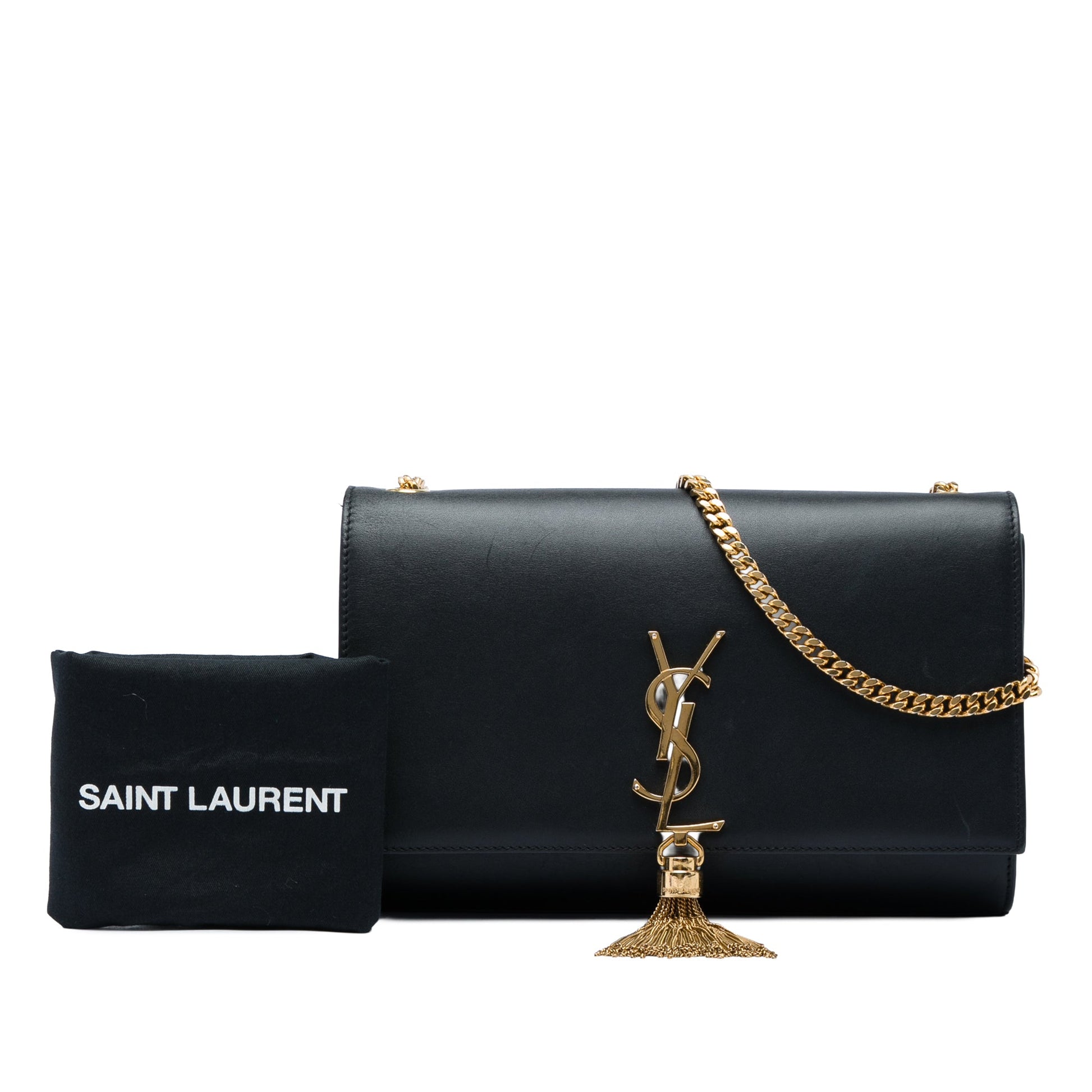 Saint Laurent Medium Smooth Calfskin Classic Monogram Kate Tassel Crossbody