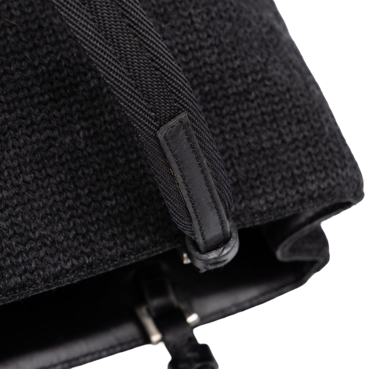 Prada Knitted Wool Tote — Black