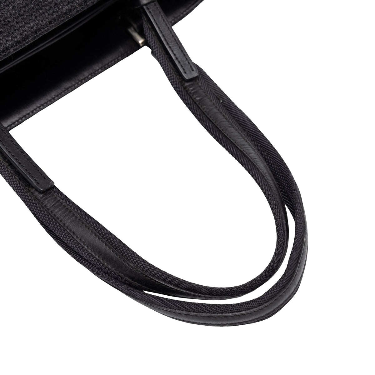 Prada Knitted Wool Tote — Black
