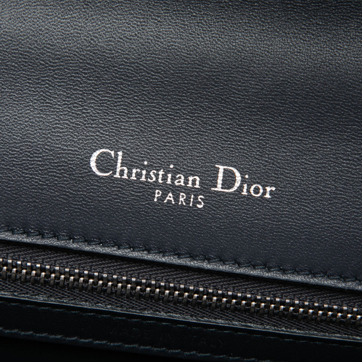 Dior Microcannage Patent Diorama Crossbody Bag — Silver