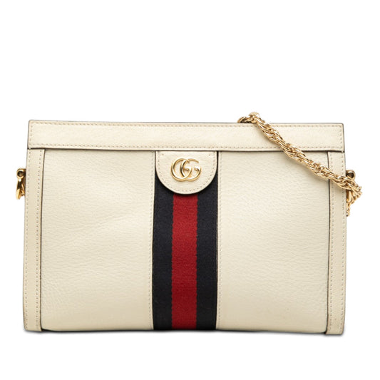 Gucci Small Calfskin Web Ophidia Chain Crossbody