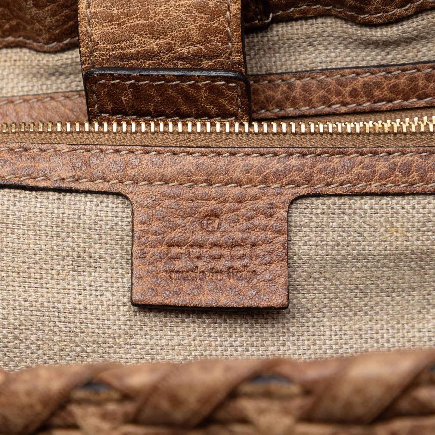 Gucci Medium Guccissima Bamboo Tassel Tote
