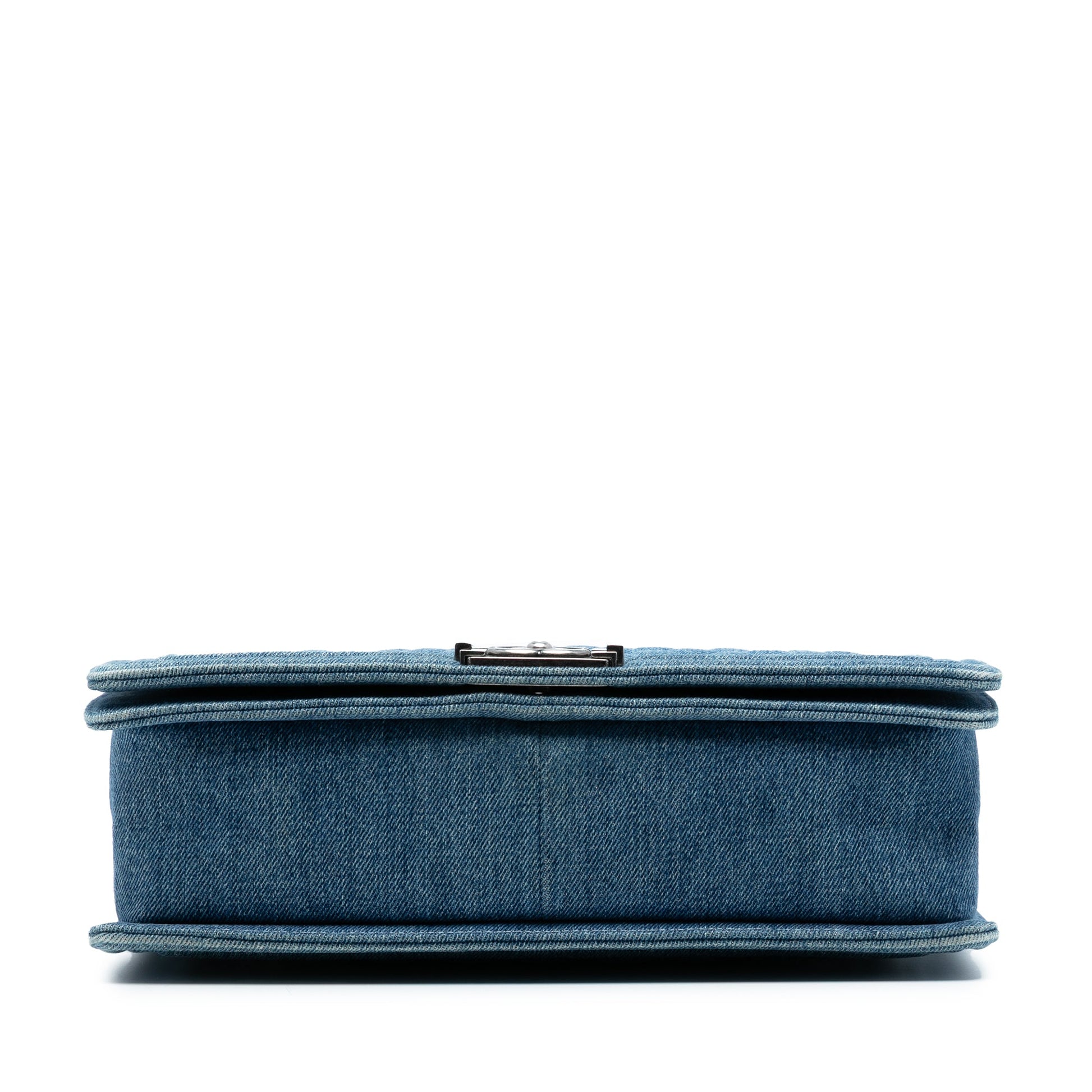 Chanel Large Quilted Denim Boy Flap
