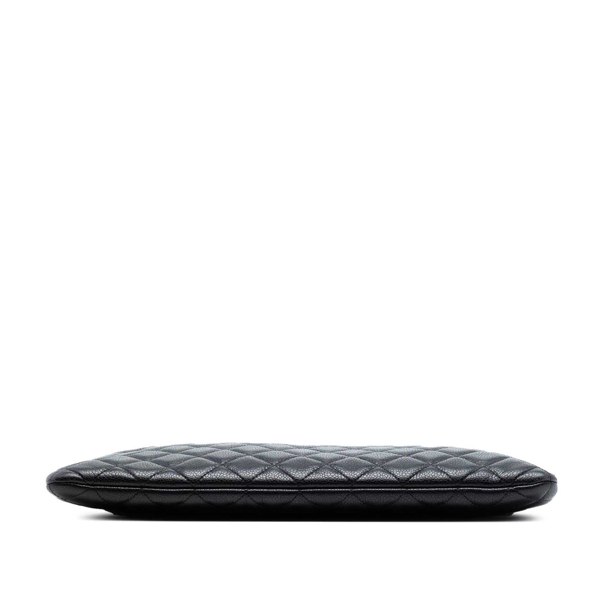 Chanel Large Quilted Caviar O Case Clutch