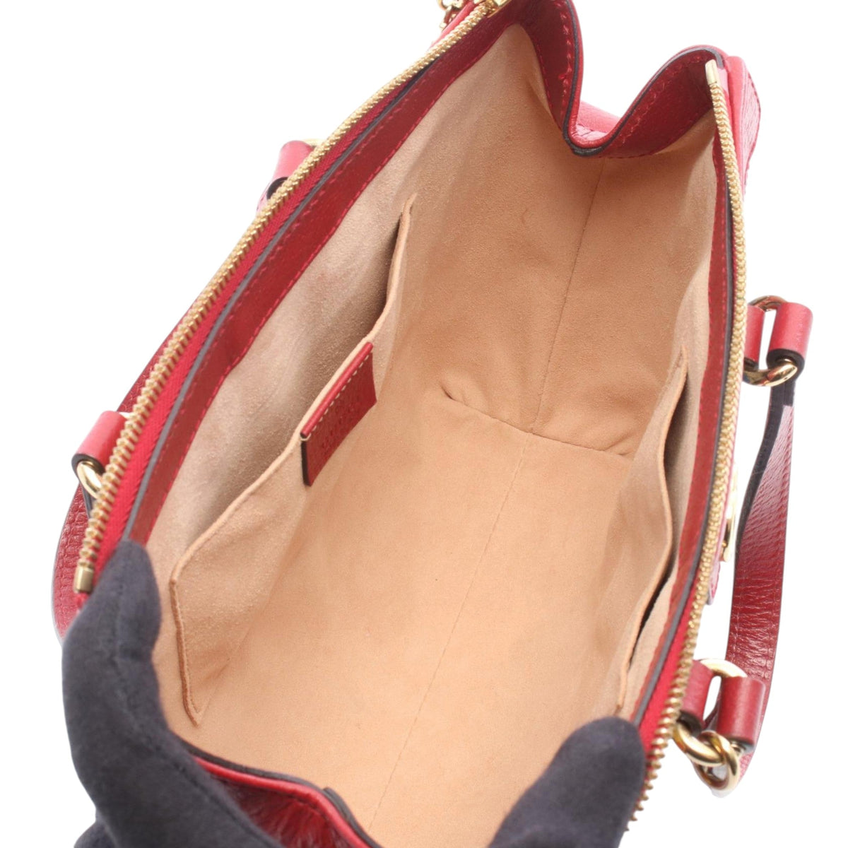 Gucci Small GG Supreme Flora Ophidia Satchel — Beige