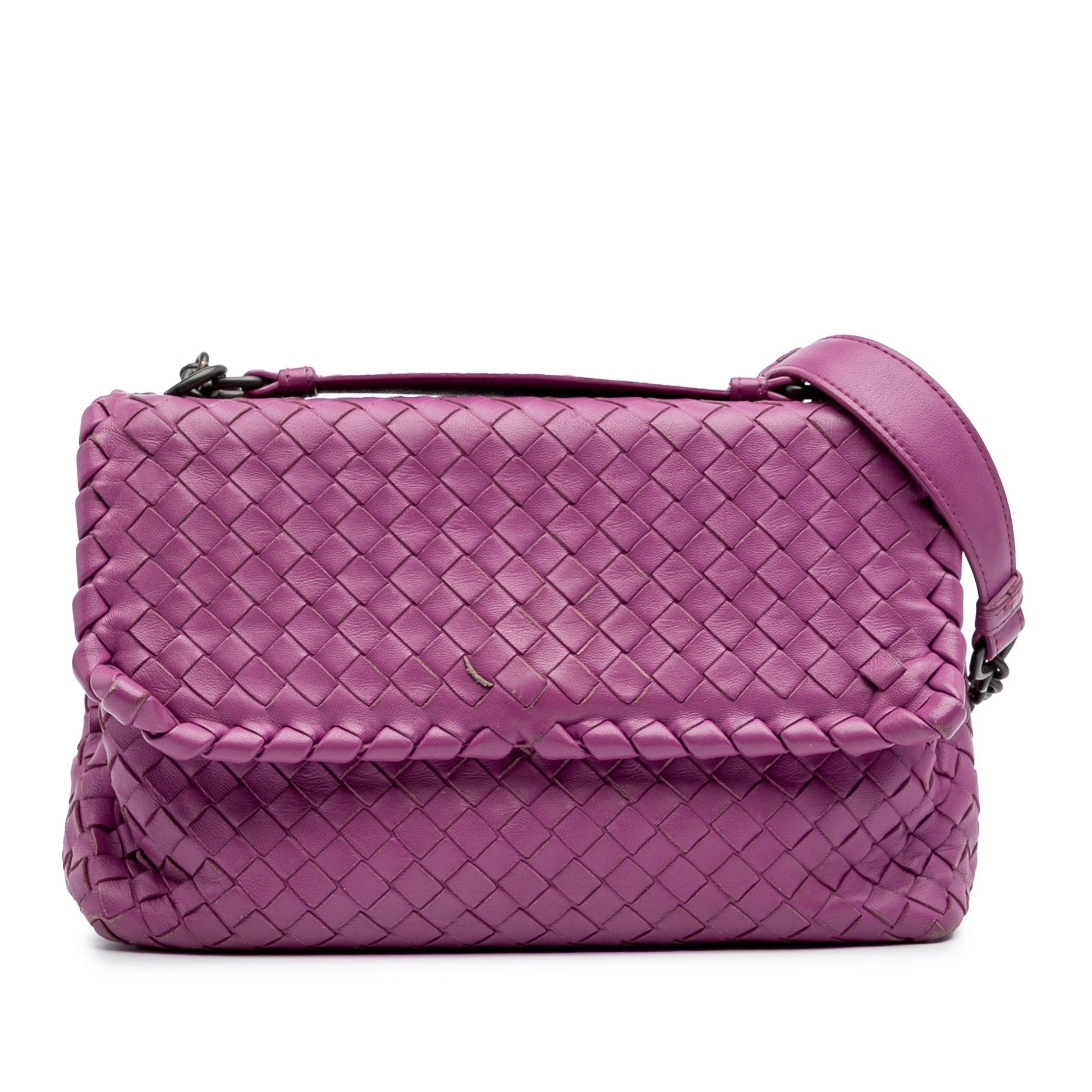 Bottega Veneta Small Nappa Intrecciato Olympia Shoulder Bag