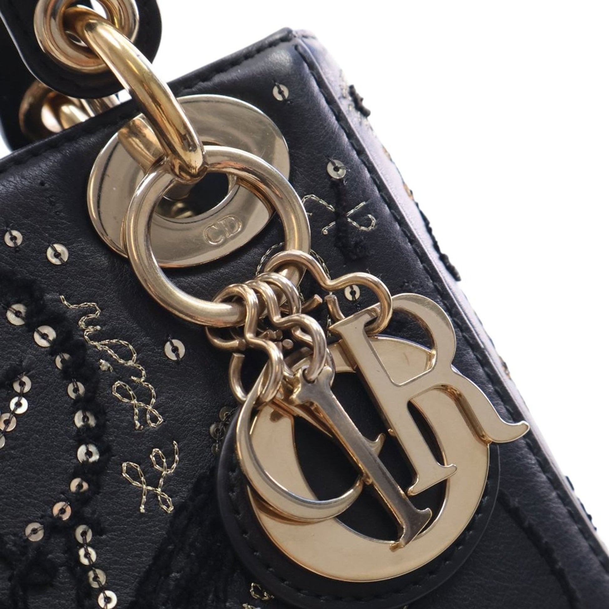 Dior Mini Lambskin Embroidered Sequin Astrology Lady Dior