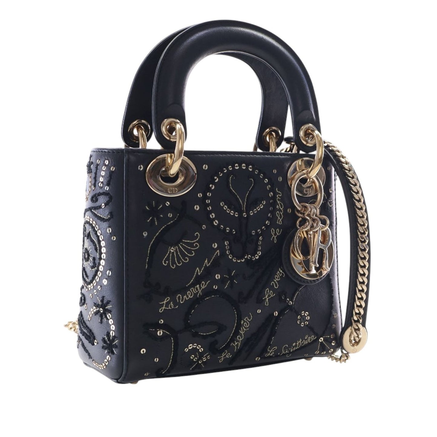 Dior Mini Lambskin Embroidered Sequin Astrology Lady Dior