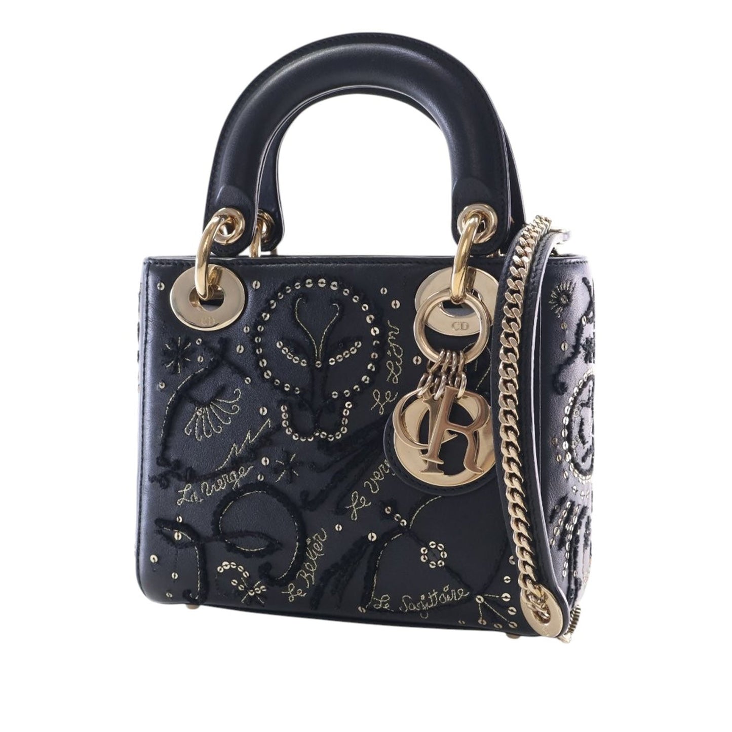 Dior Mini Lambskin Embroidered Sequin Astrology Lady Dior