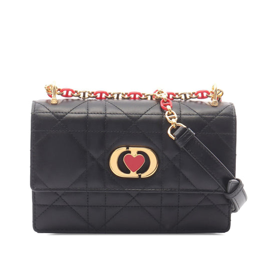 Dior DiorAmour Cannage Caro Wallet on Strap