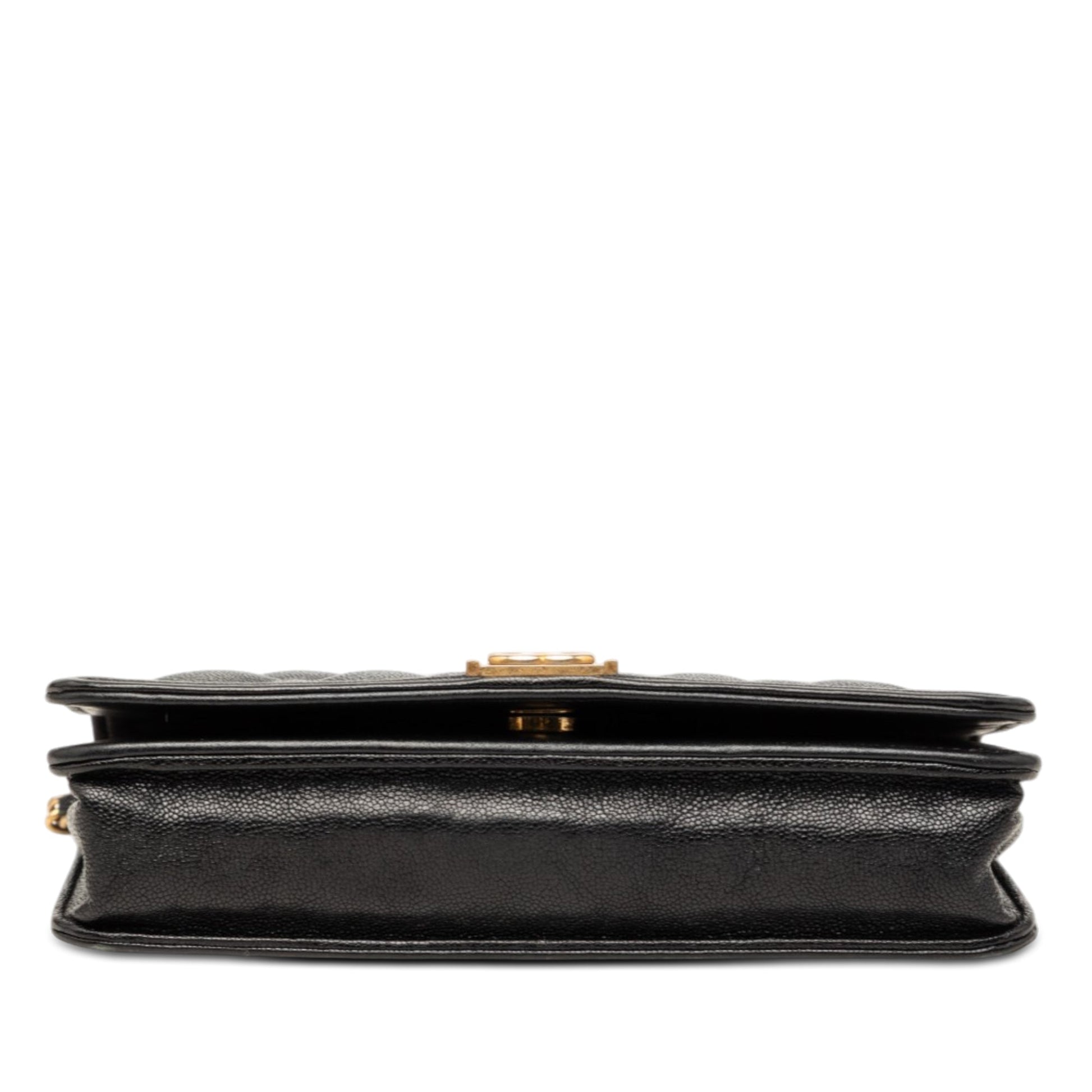 Chanel Quilted Caviar Boy Wallet on Chain