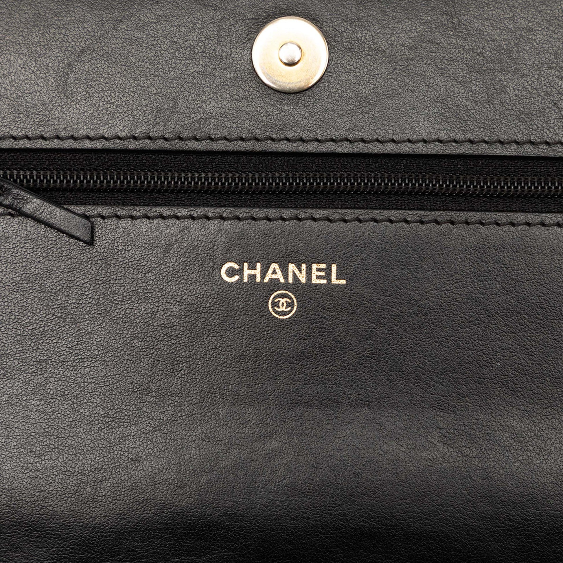 Chanel Quilted Caviar Boy Wallet on Chain