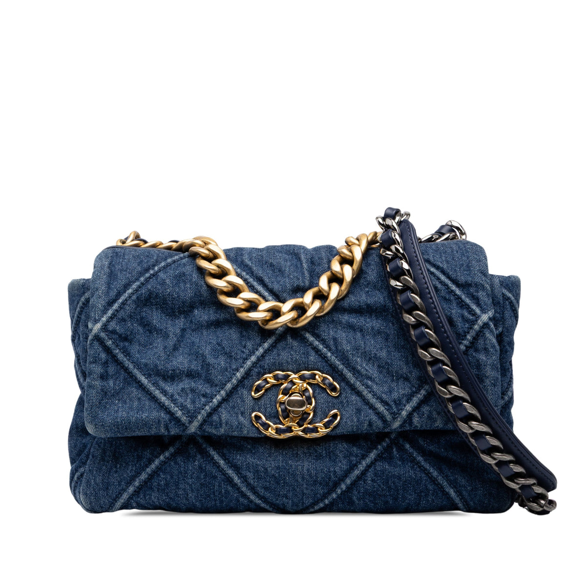 Chanel Medium Denim 19 Flap — Blue