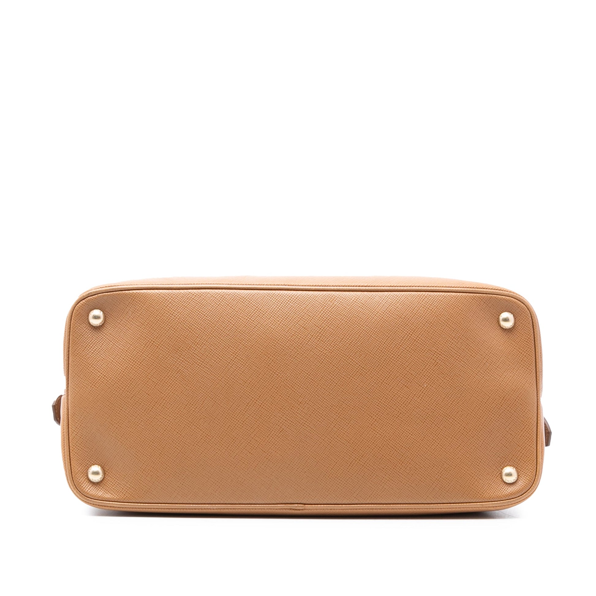 Prada Saffiano Cuir Triple Zip Dome Top Handle Bag
