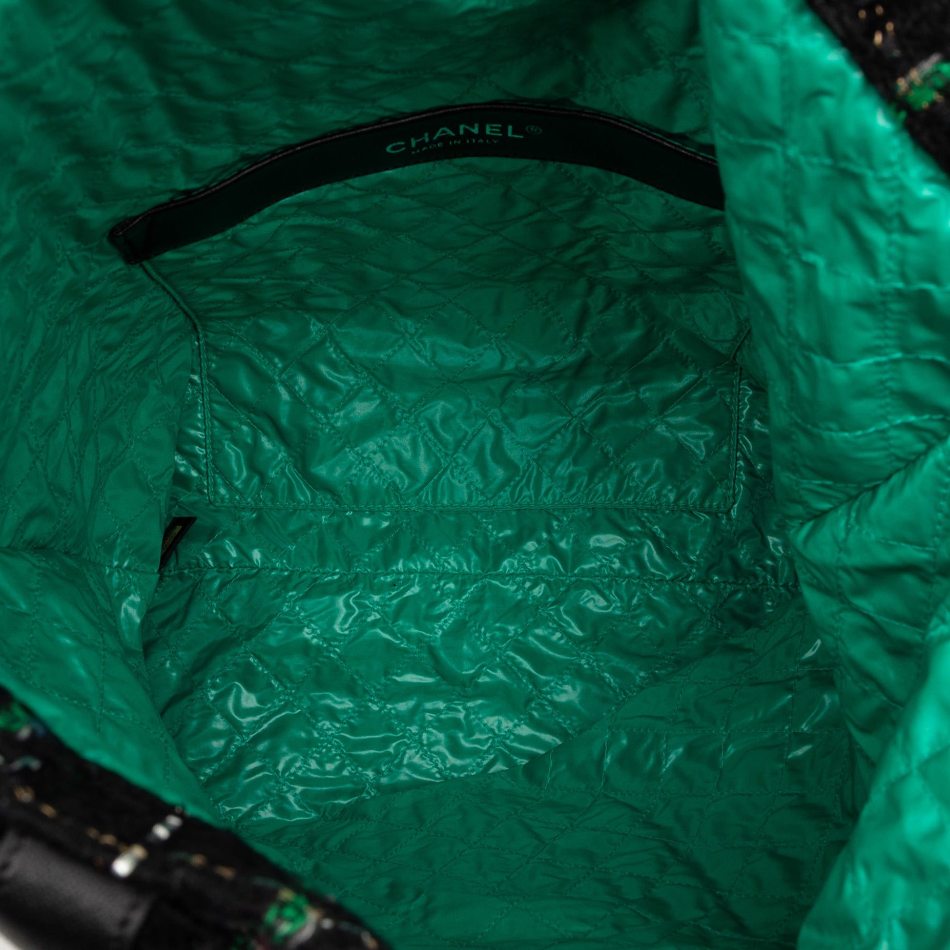 Chanel Large Tweed Resin Embellished Robot Shopping Tote