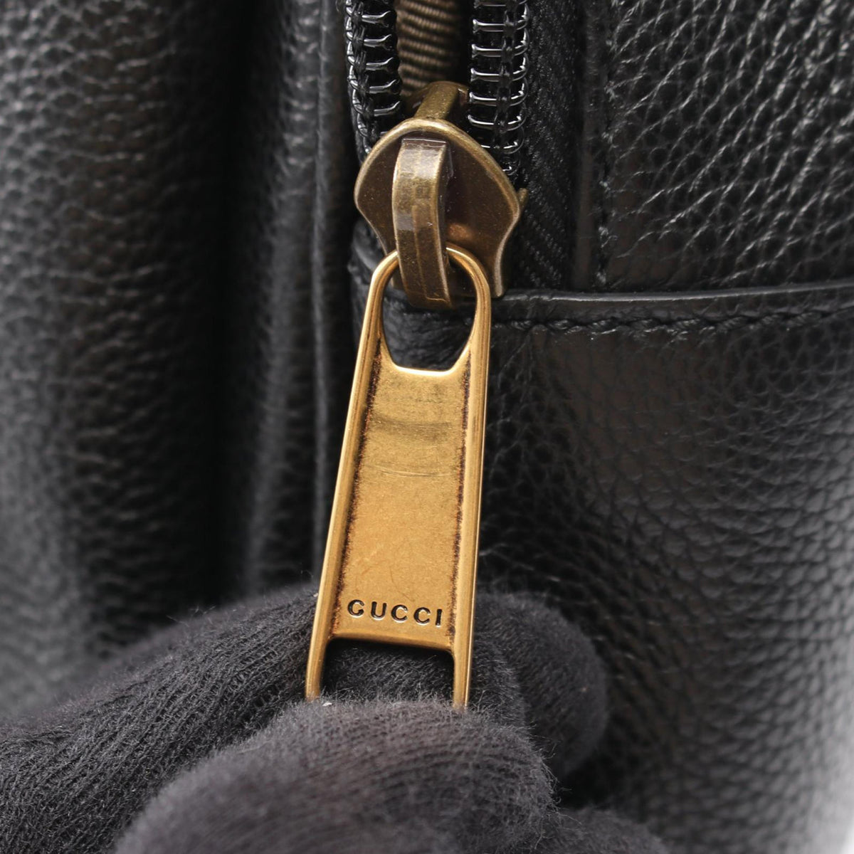 Gucci Leather Logo Backpack