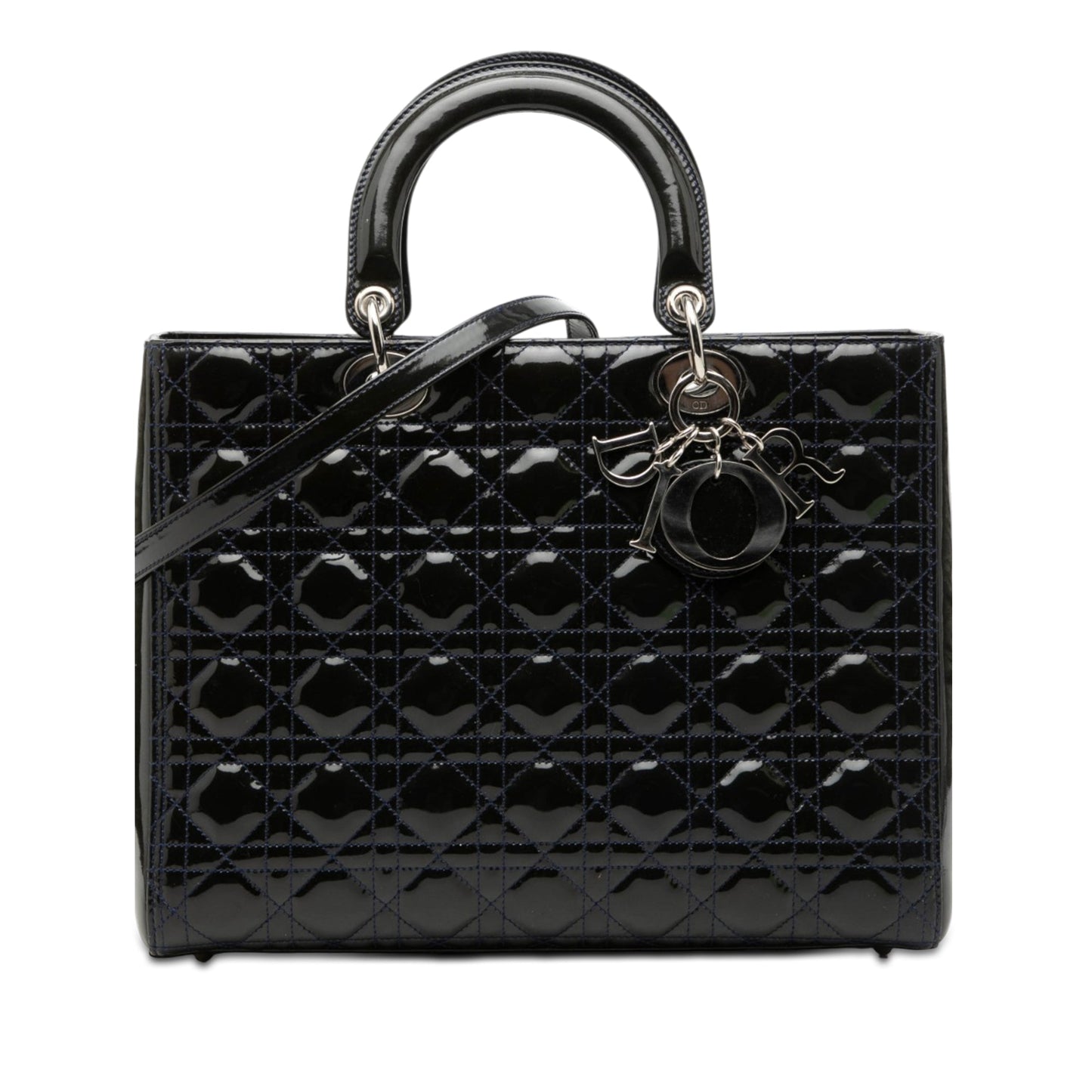 Dior Large Patent Cannage Lady Dior