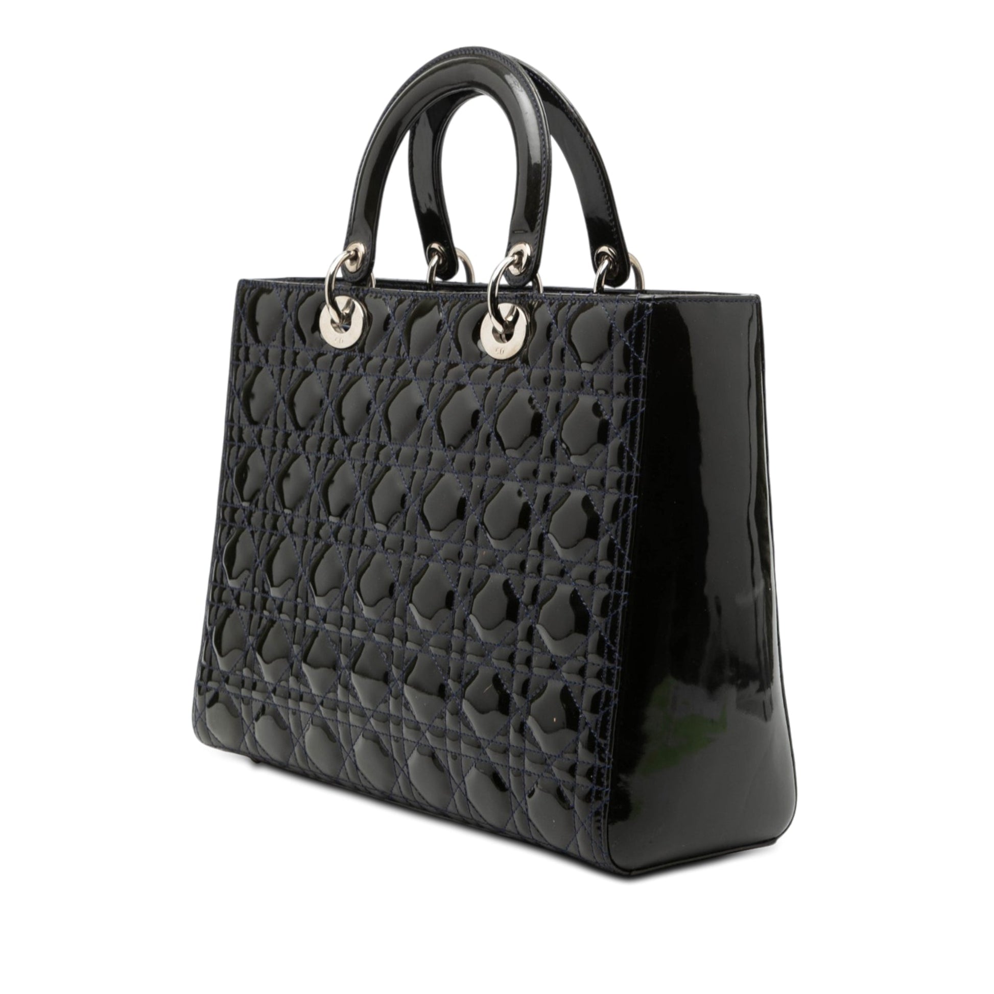 Dior Large Patent Cannage Lady Dior