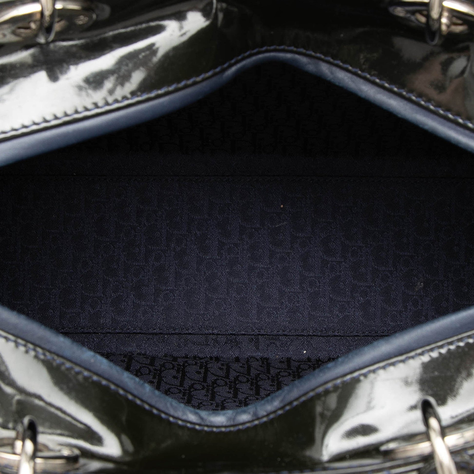 Dior Large Patent Cannage Lady Dior