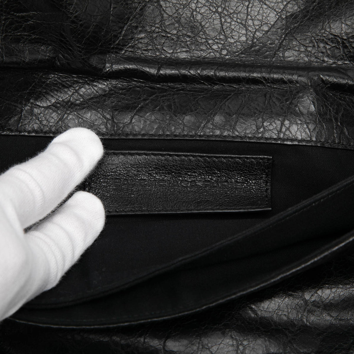 Balenciaga Lambskin Motocross Giant 12 Envelope Clutch