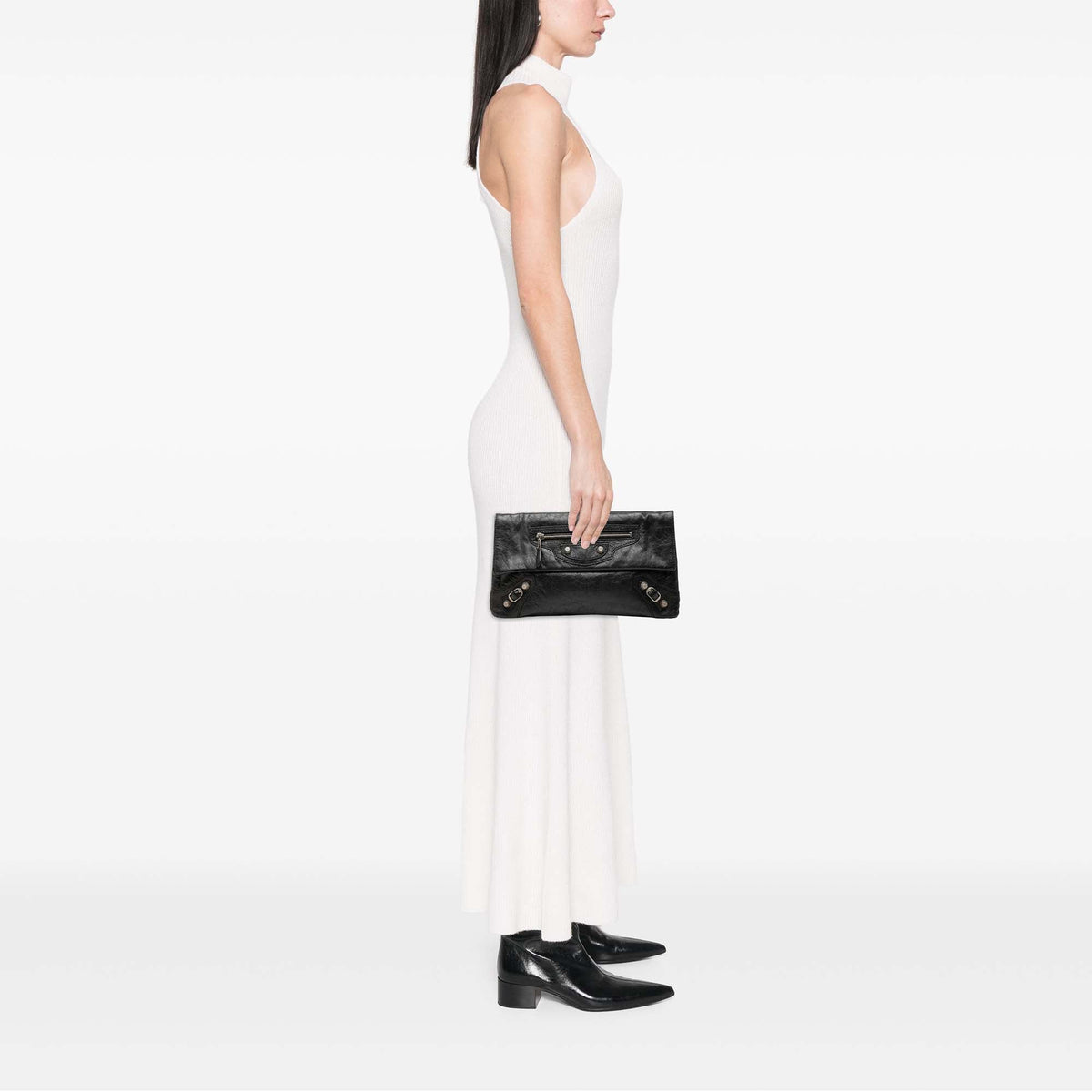 Balenciaga Lambskin Motocross Giant 12 Envelope Clutch