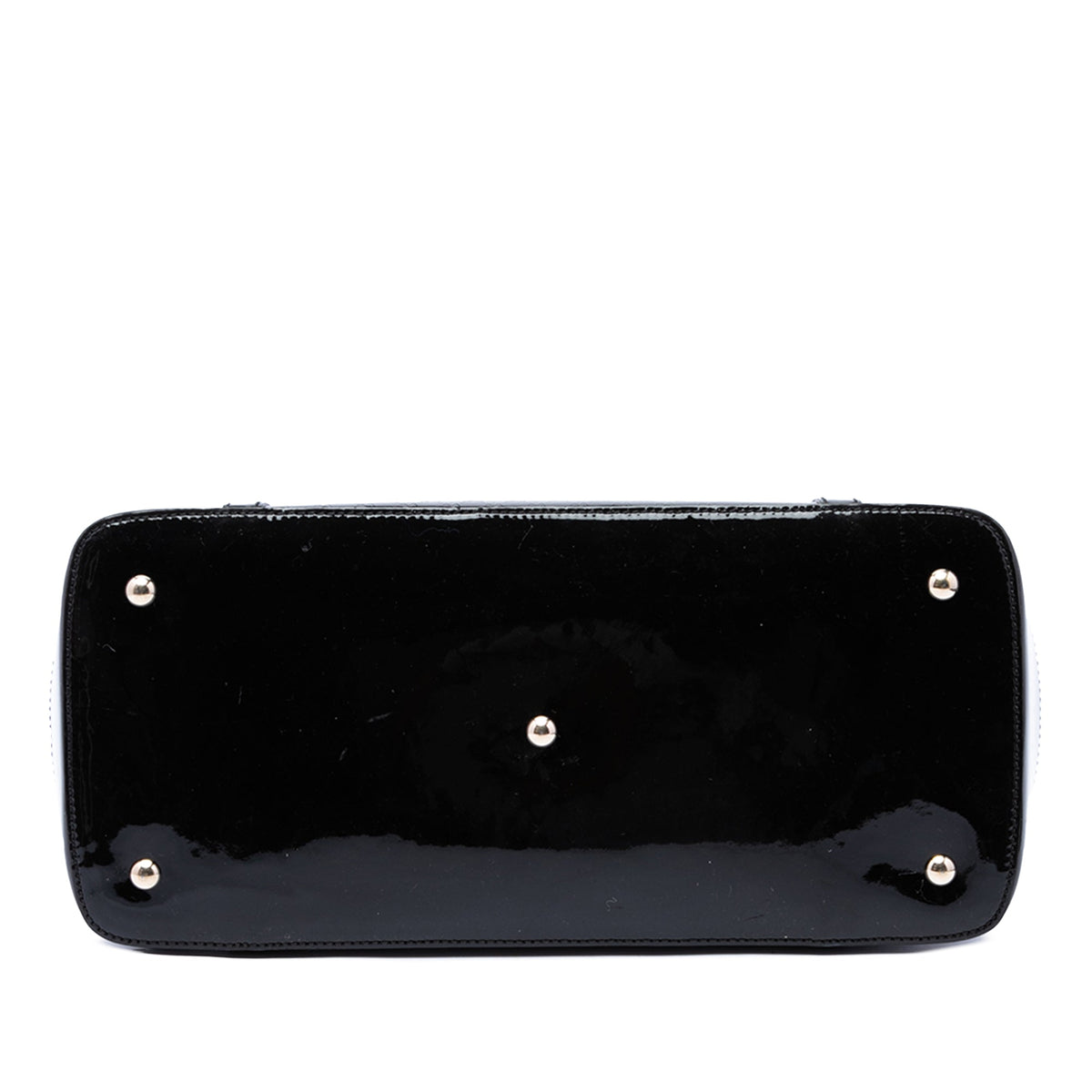 Gucci Large Microguccissima Patent Nice Dome Satchel — Black
