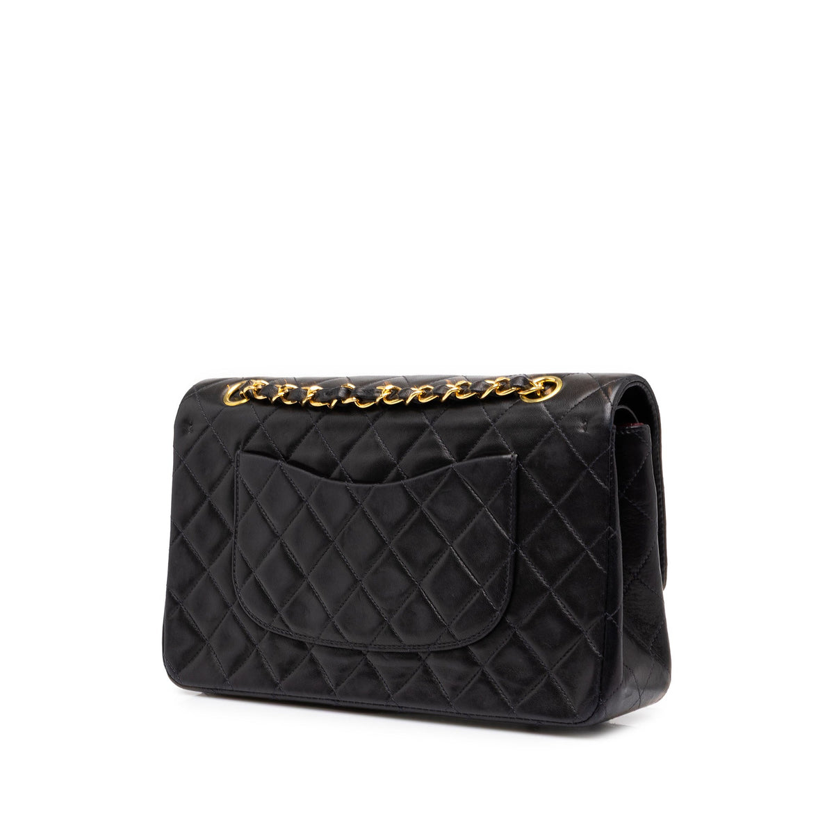 Chanel Medium Classic Lambskin Double Flap — Black