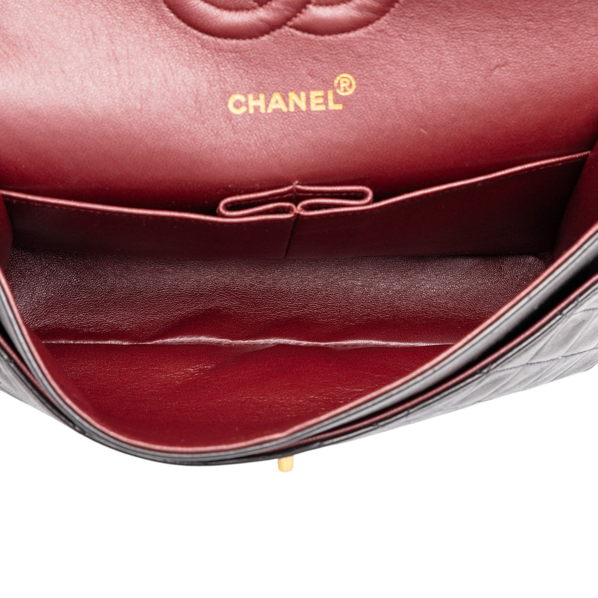 Chanel Medium Classic Lambskin Double Flap — Black
