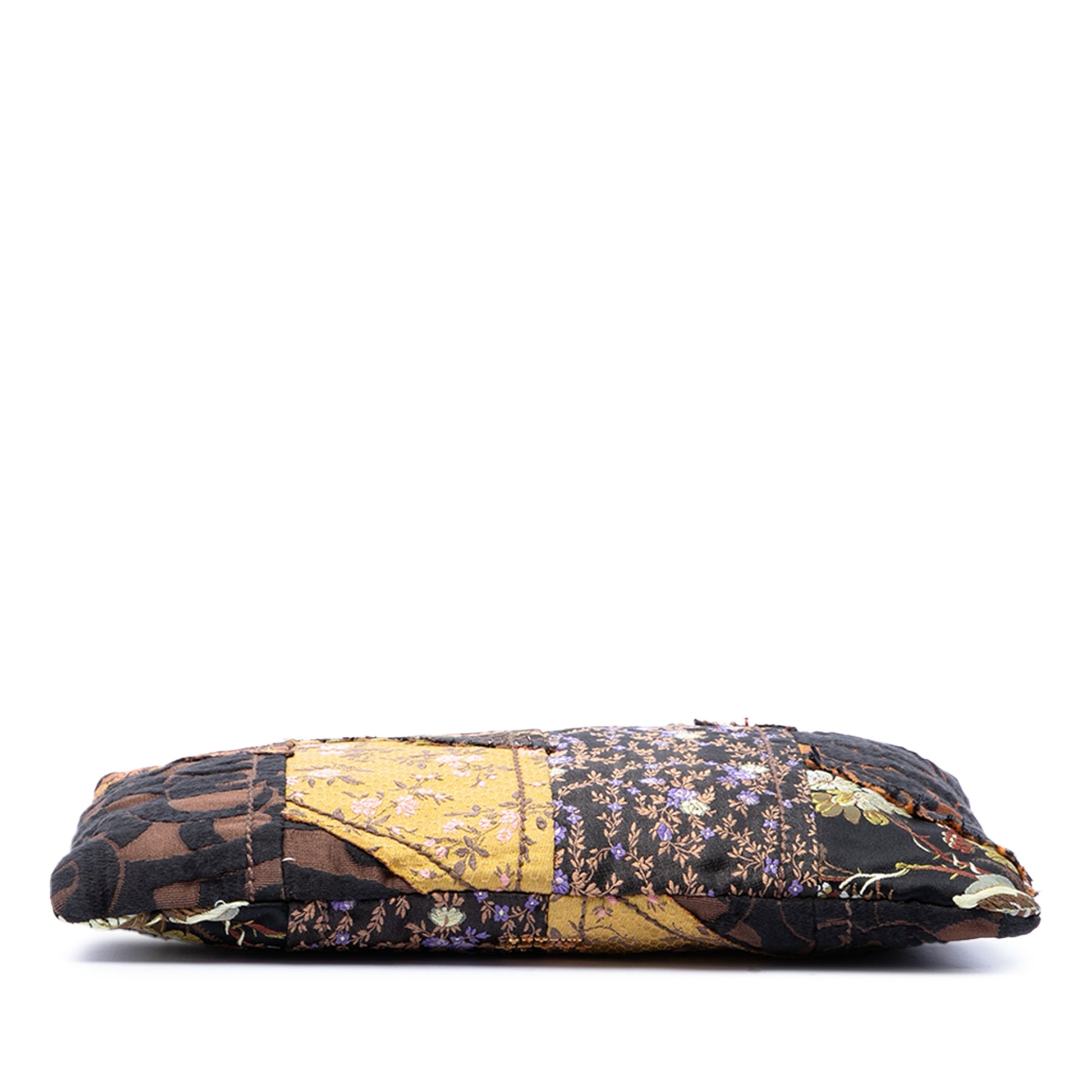Prada Canvas Broccato Patch Clutch