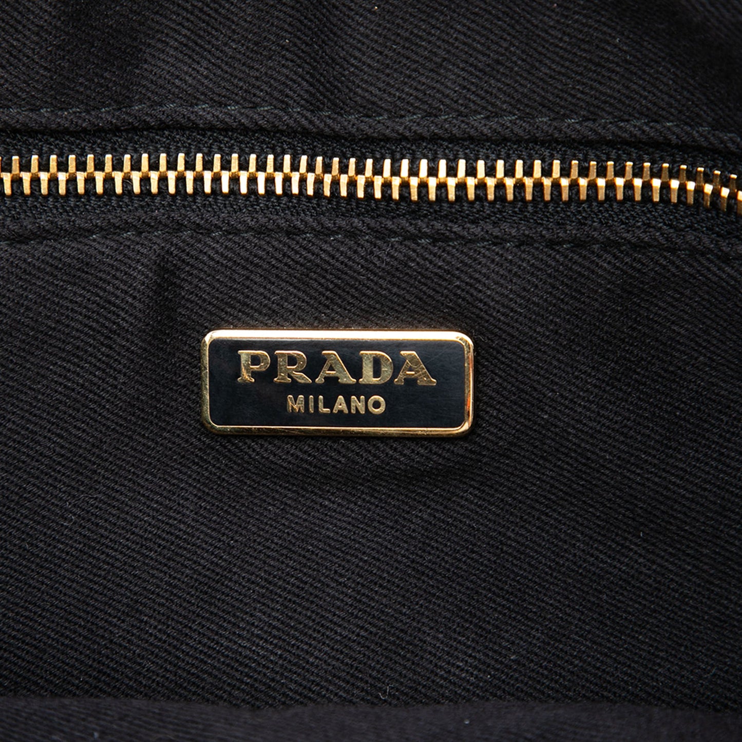 Prada Canvas Broccato Patch Clutch