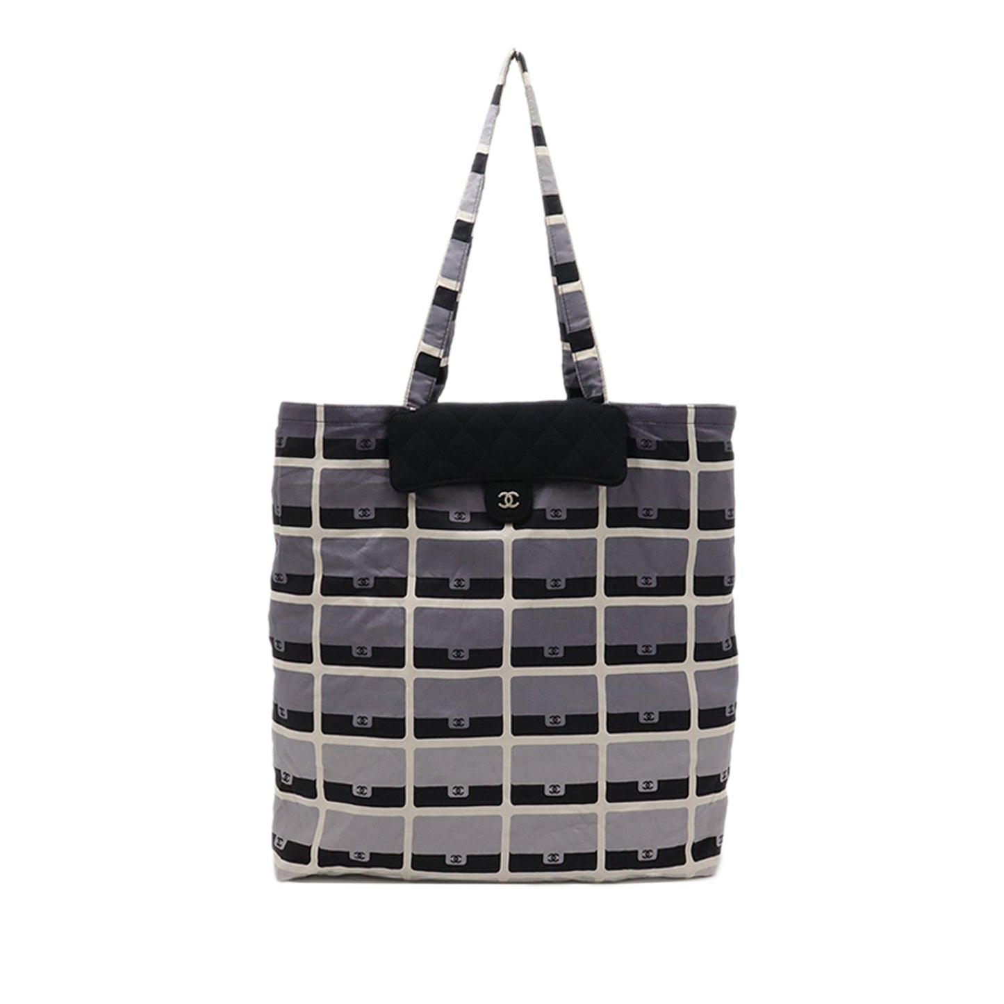 Chanel Canvas Graffiti Foldable Shopping Tote in Jersey Flap