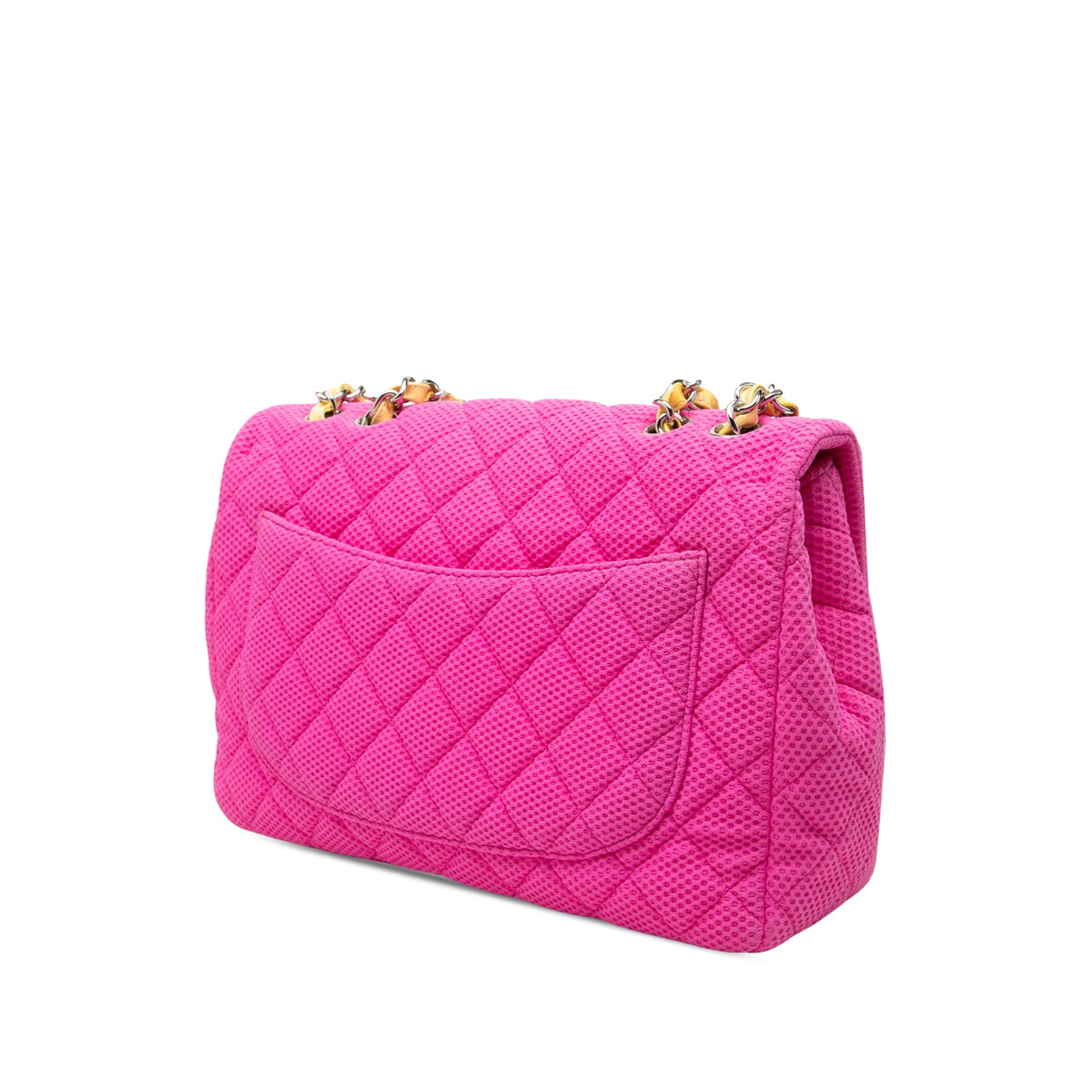 Chanel Jumbo Classic Mesh Single Flap — Pink