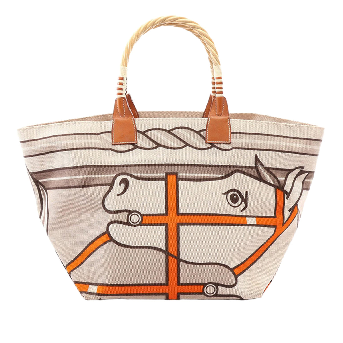Hermès Toile H Plume Quadrige au Fil Steeple 31 — Beige