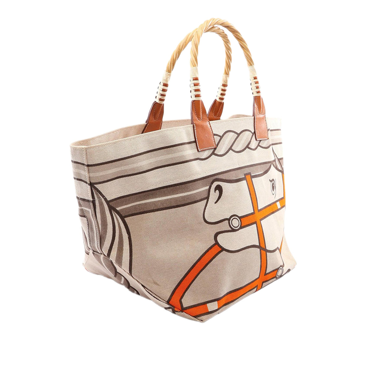 Hermès Toile H Plume Quadrige au Fil Steeple 31 — Beige