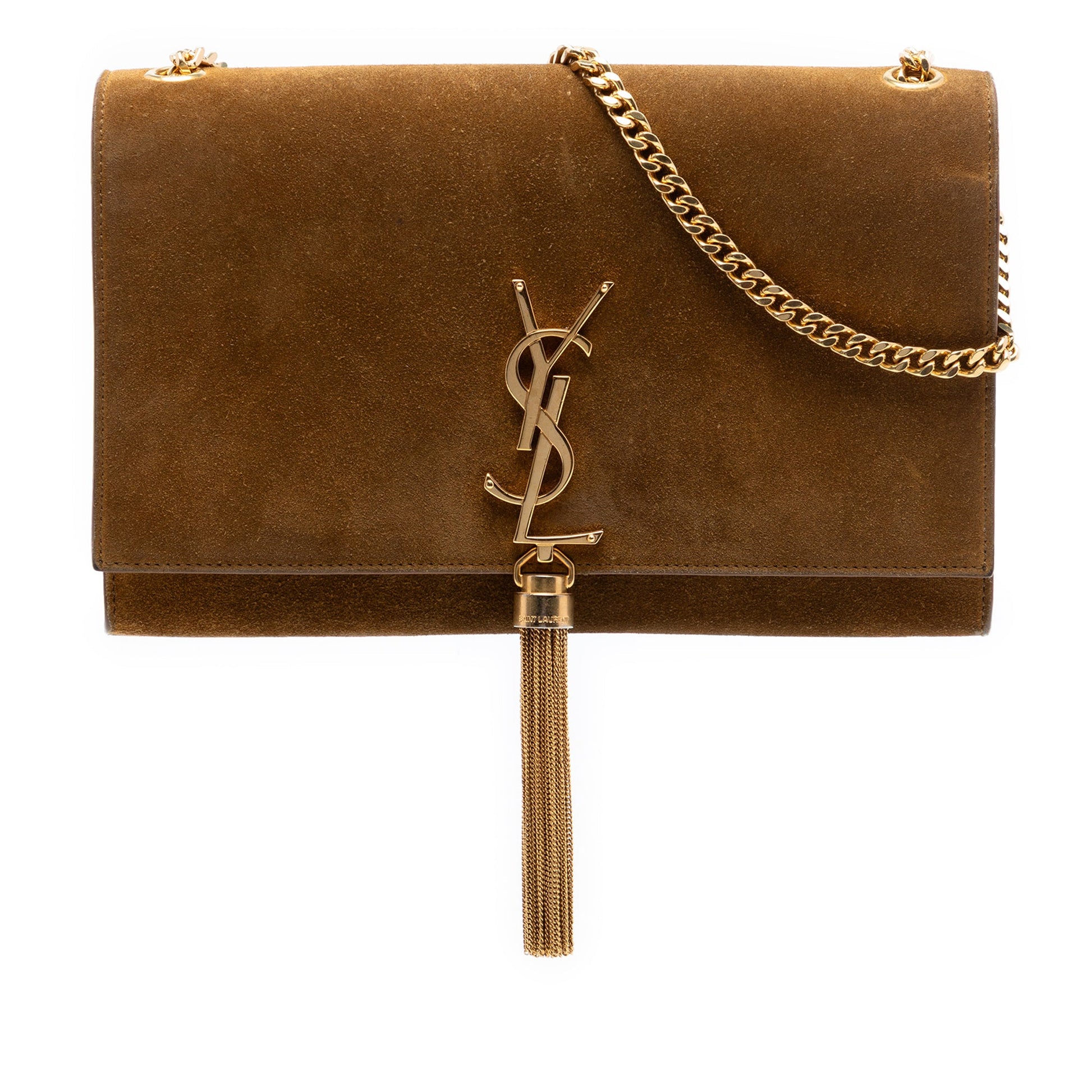 Medium Suede Monogram Kate Tassel Crossbody