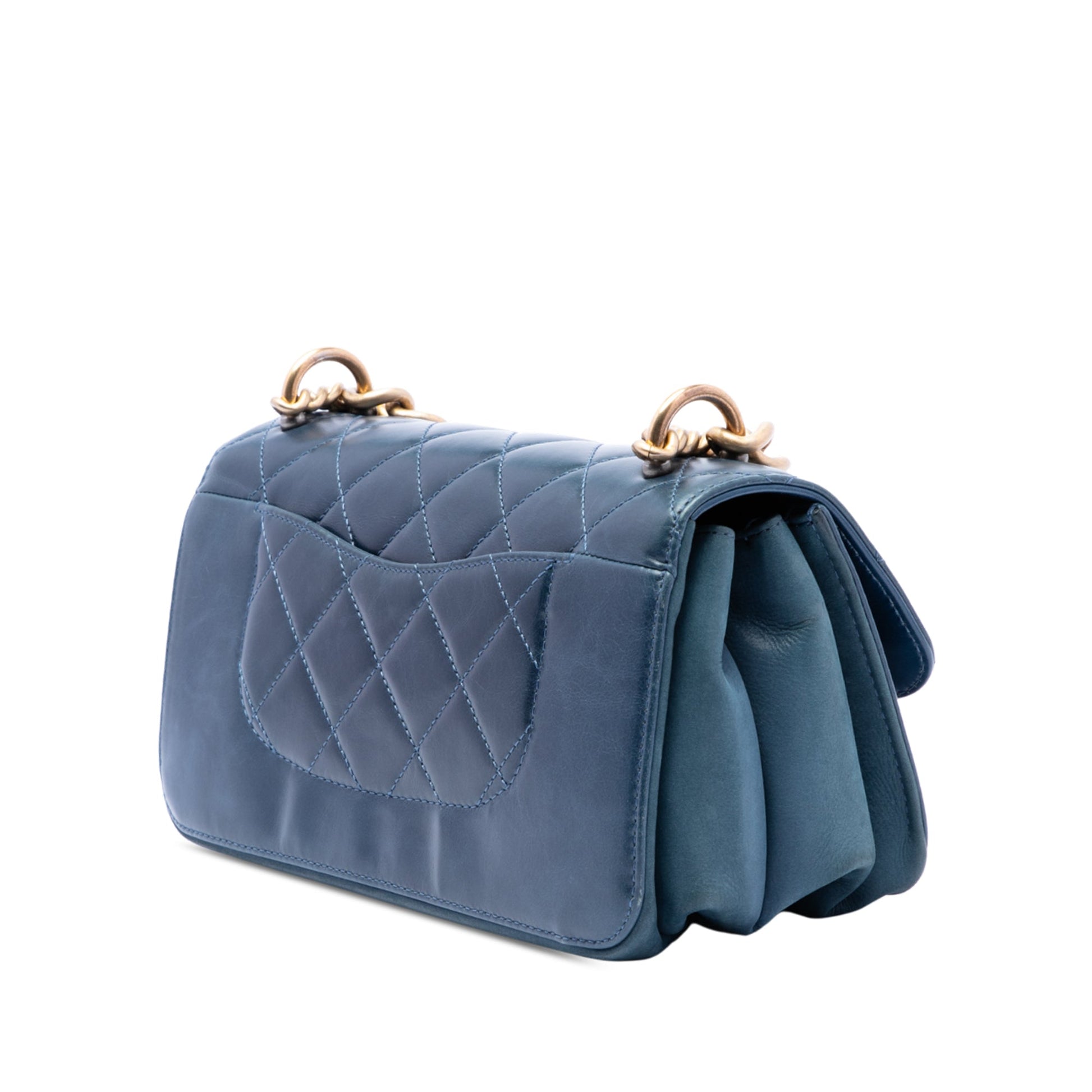 Chanel Small Quilted Calfskin Straight Lined Flap