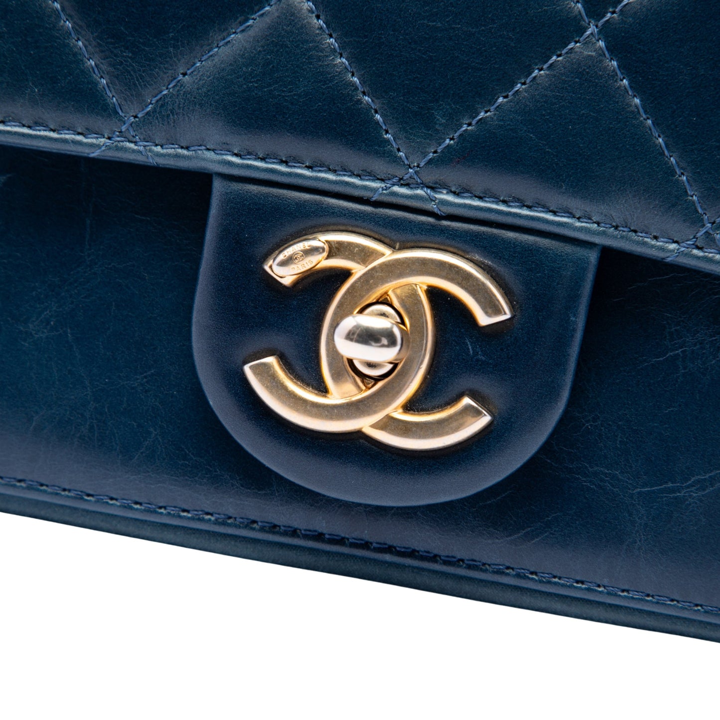 Chanel Small Quilted Calfskin Straight Lined Flap