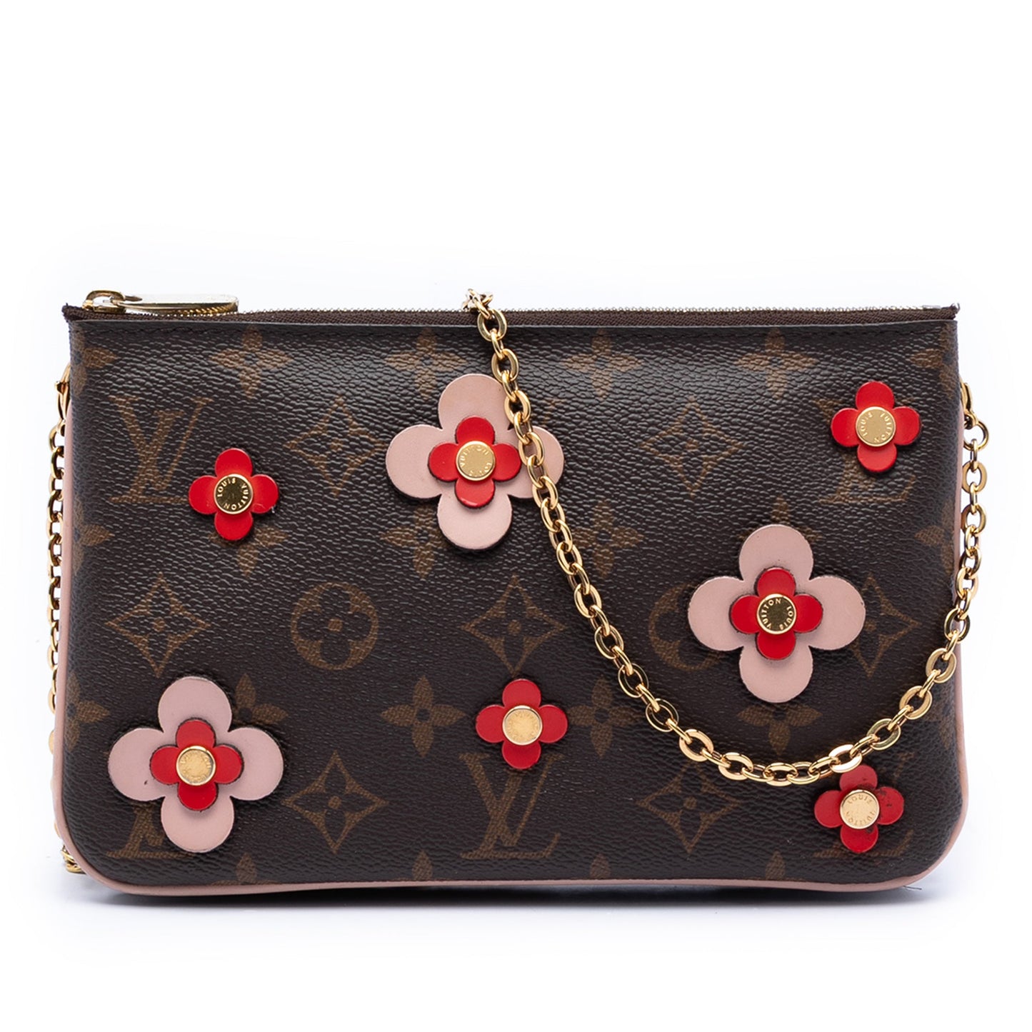 Louis Vuitton Monogram Blooming Flowers Double Zip Pochette