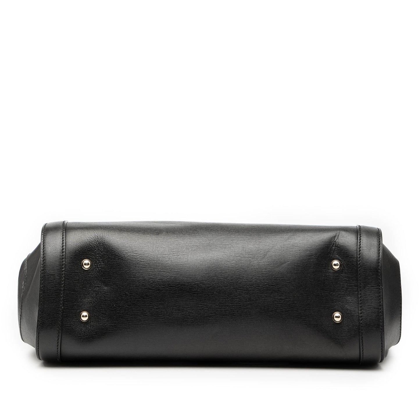 Gucci Large Leather Bamboo Bullet Tote